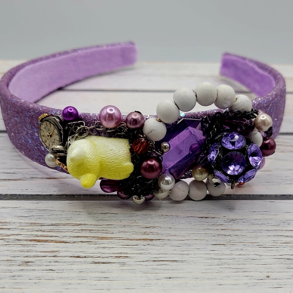 Purple Embellished Headband